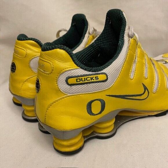 Vintage Nike Shox Oregon Ducks Running Shoes Sneakers Yellow Green UofO Mens 10 main image 8